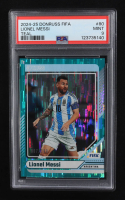 Lionel Messi 2024-25 Donruss Teal #80 #007/199 (PSA 9) at PristineAuction.com