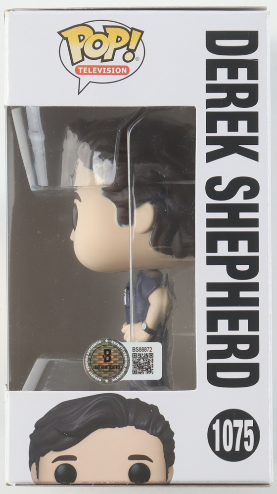 Patrick Dempsey Signed Grey's Anatomy #1075 Derek Shepherd Funko Pop! Vinyl Figure (Beckett) at PristineAuction.com Patrick Dempsey Signed Grey's Anatomy #1075 Derek Shepherd Funko Pop! Vinyl Figure (Beckett) at PristineAuction.com
