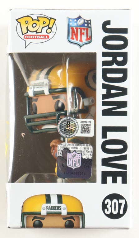 Jordan Love Signed Packers #307 Funko Pop! Figure (Beckett) at PristineAuction.com Jordan Love Signed Packers #307 Funko Pop! Figure (Beckett) at PristineAuction.com