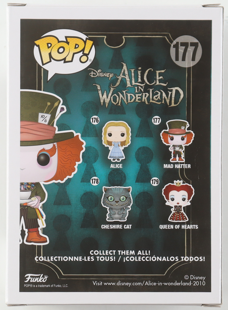 Johnny Depp Signed "Alice in Wonderland" #177 Mad Hatter Funko Pop! Vinyl Figure (Beckett) at PristineAuction.com Johnny Depp Signed "Alice in Wonderland" #177 Mad Hatter Funko Pop! Vinyl Figure (Beckett) at PristineAuction.com