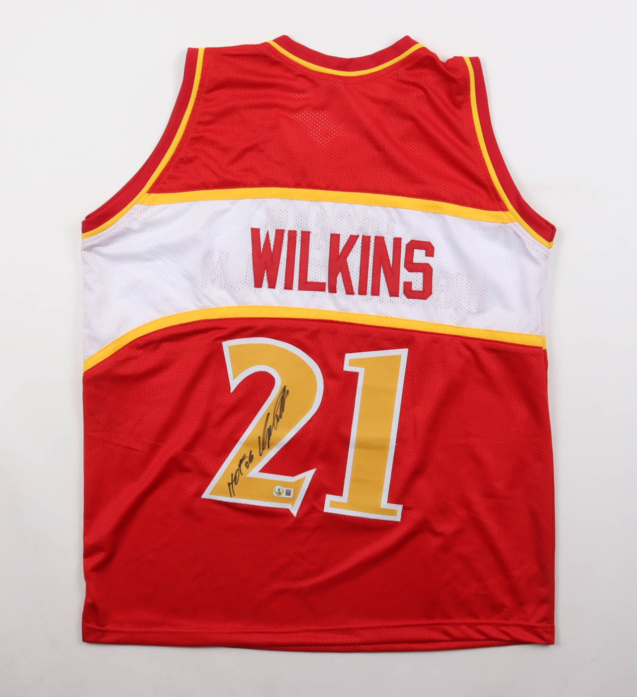 Dominique Wilkins Signed Jersey Inscribed "HOF 06" (Beckett) at PristineAuction.com Dominique Wilkins Signed Jersey Inscribed "HOF 06" (Beckett) at PristineAuction.com