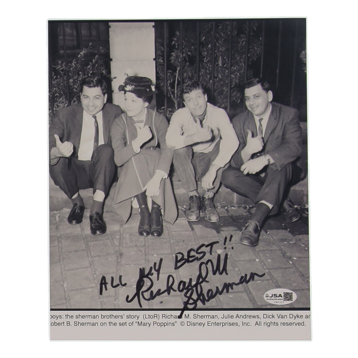 Richard M. Sherman Signed "Mary Poppins" 8x10 Photo Inscribed "All My Best!!" (JSA) at PristineAuction.com Richard M. Sherman Signed "Mary Poppins" 8x10 Photo Inscribed "All My Best!!" (JSA) at PristineAuction.com