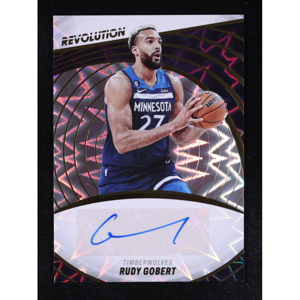 Rudy Gobert 2022-23 Panini Revolution Autographs Fractal #40 #006/100 at PristineAuction.com