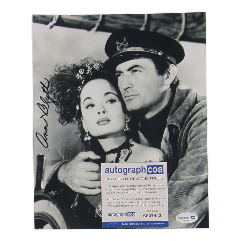 Ann Blyth Signed "The World in His Arms" 8x10 Photo (ACOA) at PristineAuction.com Ann Blyth Signed "The World in His Arms" 8x10 Photo (ACOA) at PristineAuction.com