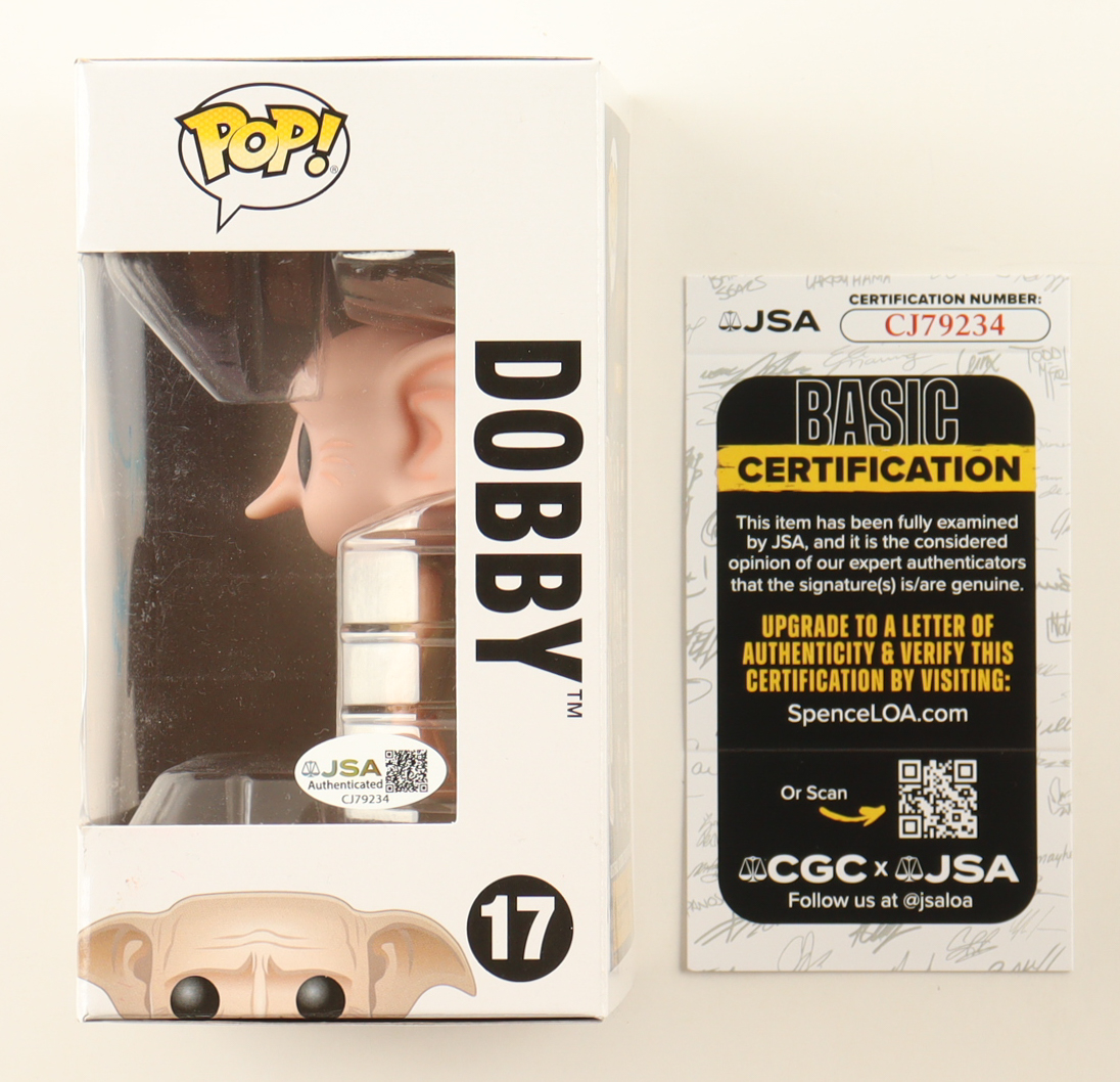Toby Jones Signed "Harry Potter" #17 Dobby Funko Pop! Vinyl Figure Inscribed "Dobby" (JSA) at PristineAuction.com Toby Jones Signed "Harry Potter" #17 Dobby Funko Pop! Vinyl Figure Inscribed "Dobby" (JSA) at PristineAuction.com