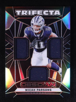 Micah Parsons 2024 Panini Obsidian Trifecta Swatches #49 at PristineAuction.com