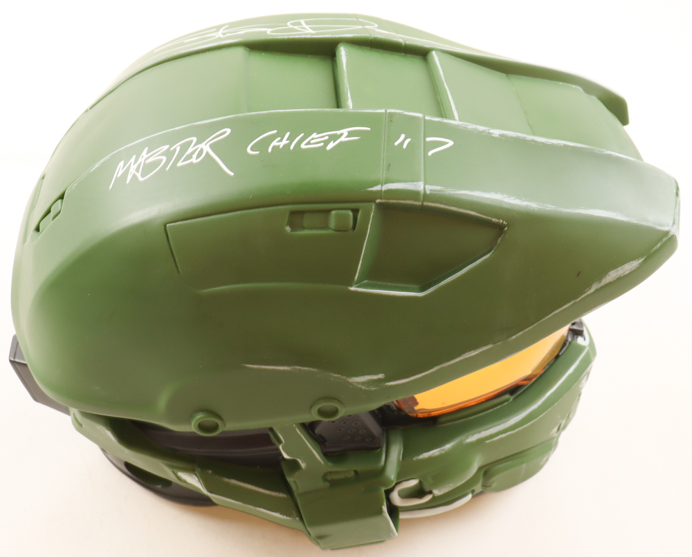 Steve Downes Signed "Halo" Master Chief Full-Size Spartan Helmet Inscribed "Master Chief 117" (JSA) at PristineAuction.com Steve Downes Signed "Halo" Master Chief Full-Size Spartan Helmet Inscribed "Master Chief 117" (JSA) at PristineAuction.com
