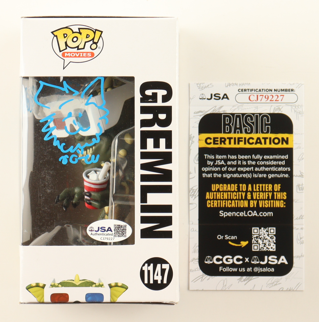 Joe Dante Signed "Gremlins" #1147 Gremlin Funko Pop! Vinyl Figure With Hand-Drawn Sketch (Beckett) at PristineAuction.com Joe Dante Signed "Gremlins" #1147 Gremlin Funko Pop! Vinyl Figure With Hand-Drawn Sketch (Beckett) at PristineAuction.com