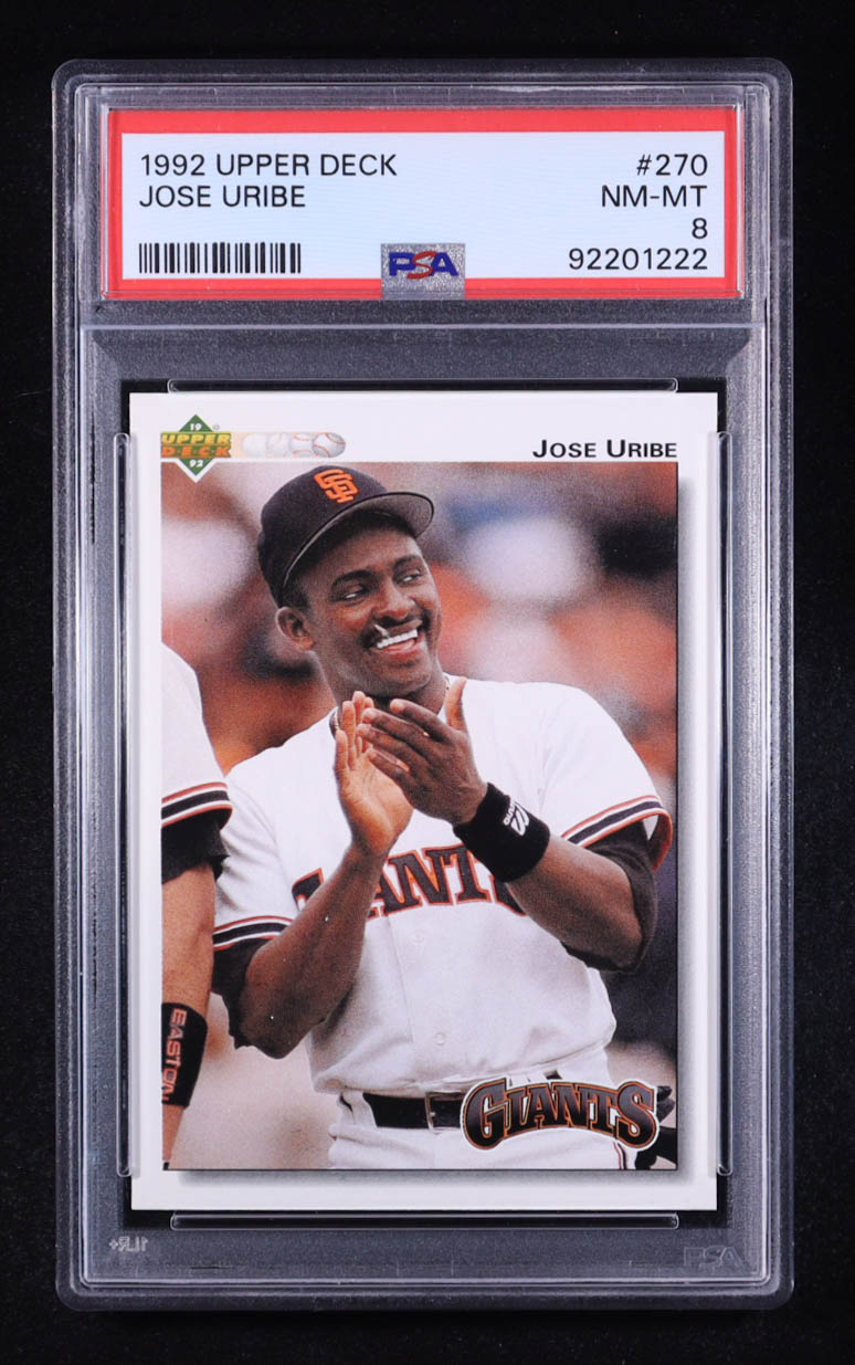 Jose Uribe 1992 Upper Deck #270 (PSA 8) at PristineAuction.com Jose Uribe 1992 Upper Deck #270 (PSA 8) at PristineAuction.com