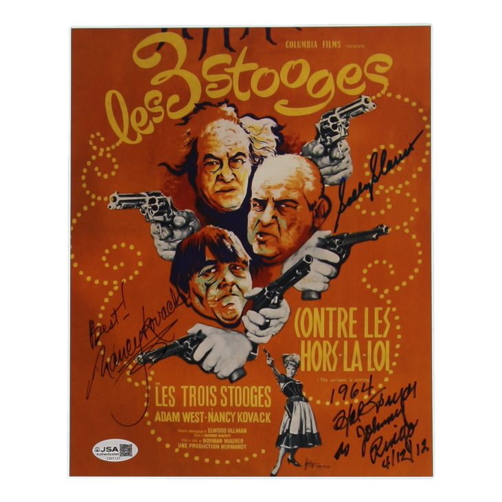 Nancy Kovack, Hal Fryar & Sally Starr Signed "The Outlaws Is Coming!" 8x10 Photo with Multiple Inscriptions (JSA) at PristineAuction.com Nancy Kovack, Hal Fryar & Sally Starr Signed "The Outlaws Is Coming!" 8x10 Photo with Multiple Inscriptions (JSA) at PristineAuction.com