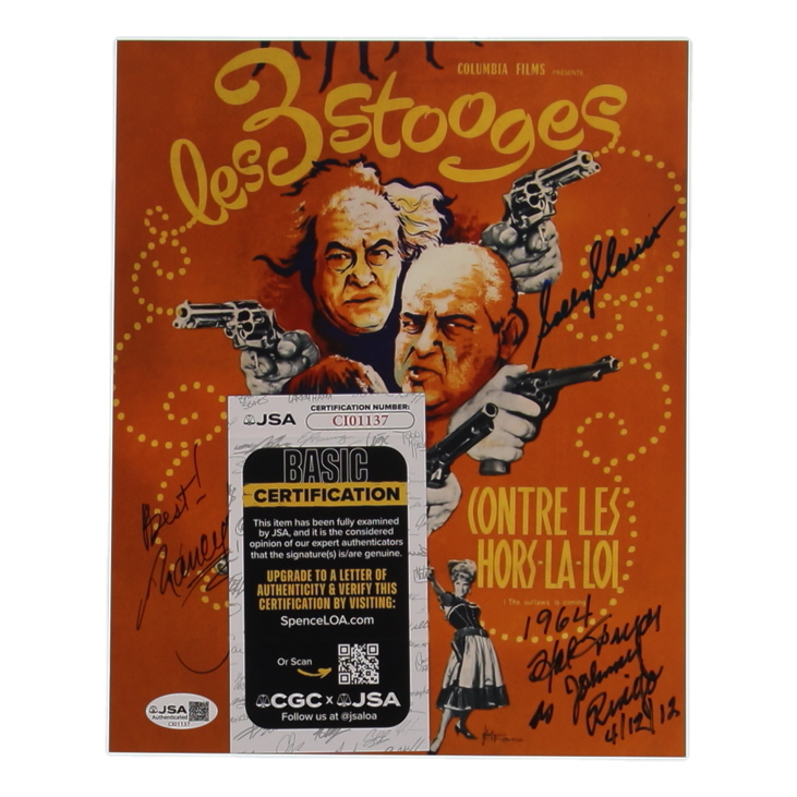 Nancy Kovack, Hal Fryar & Sally Starr Signed "The Outlaws Is Coming!" 8x10 Photo with Multiple Inscriptions (JSA) at PristineAuction.com Nancy Kovack, Hal Fryar & Sally Starr Signed "The Outlaws Is Coming!" 8x10 Photo with Multiple Inscriptions (JSA) at PristineAuction.com