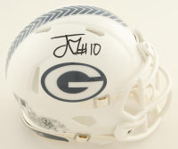 Jordan Love Signed Packers Salute To Service Alternate Speed Mini Helmet (Beckett) at PristineAuction.com