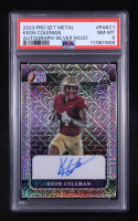 Keon Coleman 2023 Pro Set Metal Autograph Silver Mojo #PAKC1 RC #3/20 (PSA 8) at PristineAuction.com