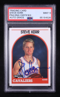 Steve Kerr Signed 1989-90 Hoops #351 RC (PSA | Auto 9) at PristineAuction.com