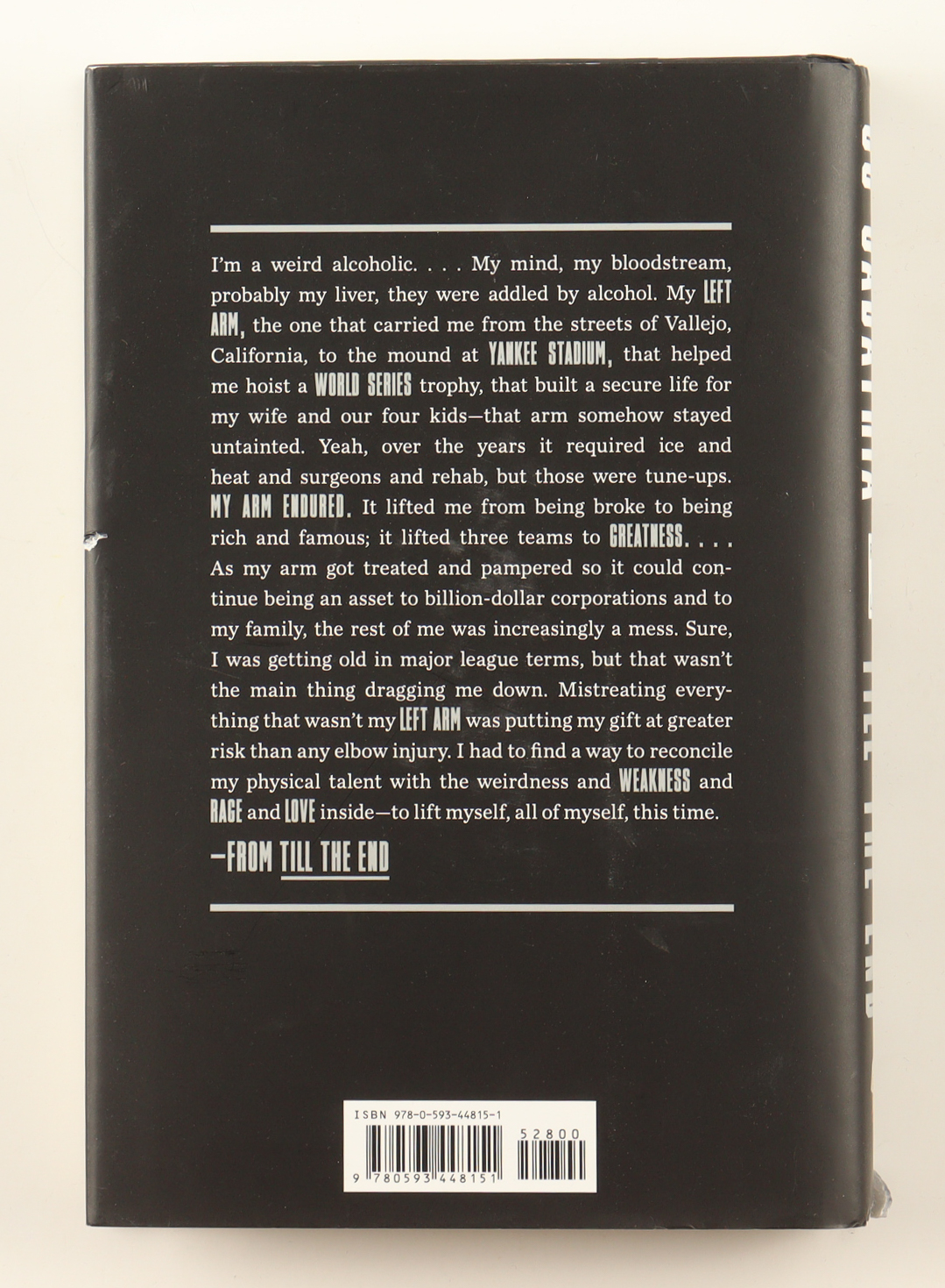 CC Sabathia Signed "Till The End" Hardcover Book (Beckett & SportsMemorabilia) at PristineAuction.com CC Sabathia Signed "Till The End" Hardcover Book (Beckett & SportsMemorabilia) at PristineAuction.com