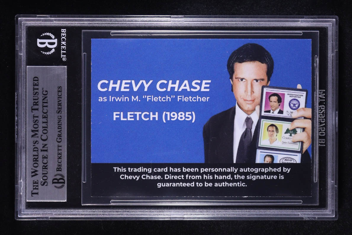 Chevy Chase Signed "Fletch" Custom Trading Card (BGS) at PristineAuction.com Chevy Chase Signed "Fletch" Custom Trading Card (BGS) at PristineAuction.com