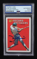 Mark McGwire Signed 1987 Topps Record Breakers #3 RC (PSA) at PristineAuction.com