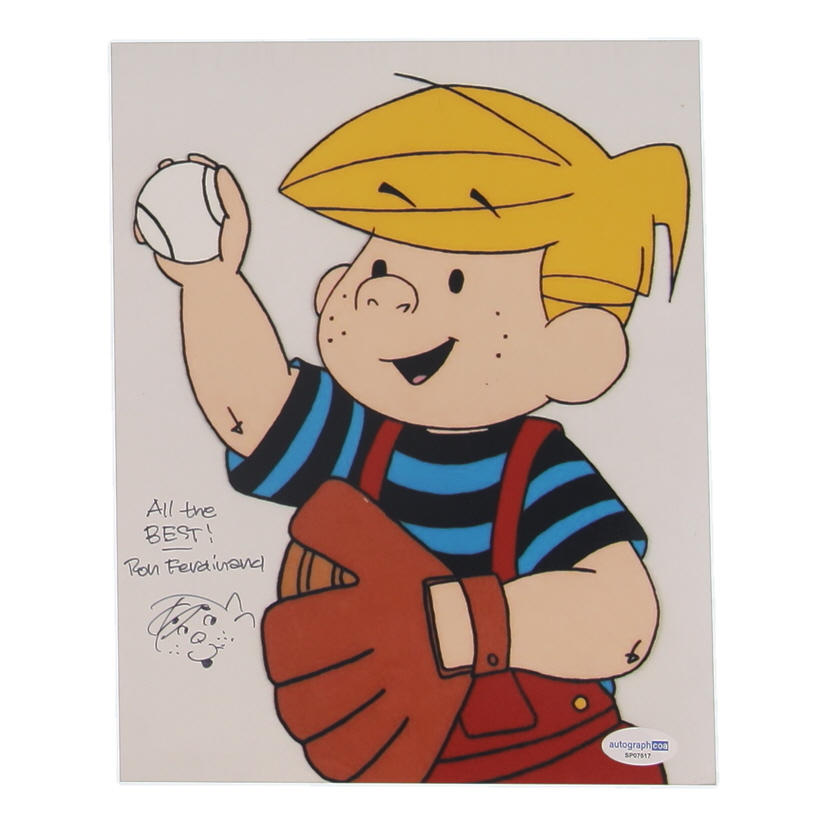 Ron Ferdinand Signed "Dennis the Menace" 8x10 Photo with Hand-Drawn Sketch Inscribed "Best Wishes" (ACOA) at PristineAuction.com Ron Ferdinand Signed "Dennis the Menace" 8x10 Photo with Hand-Drawn Sketch Inscribed "Best Wishes" (ACOA) at PristineAuction.com