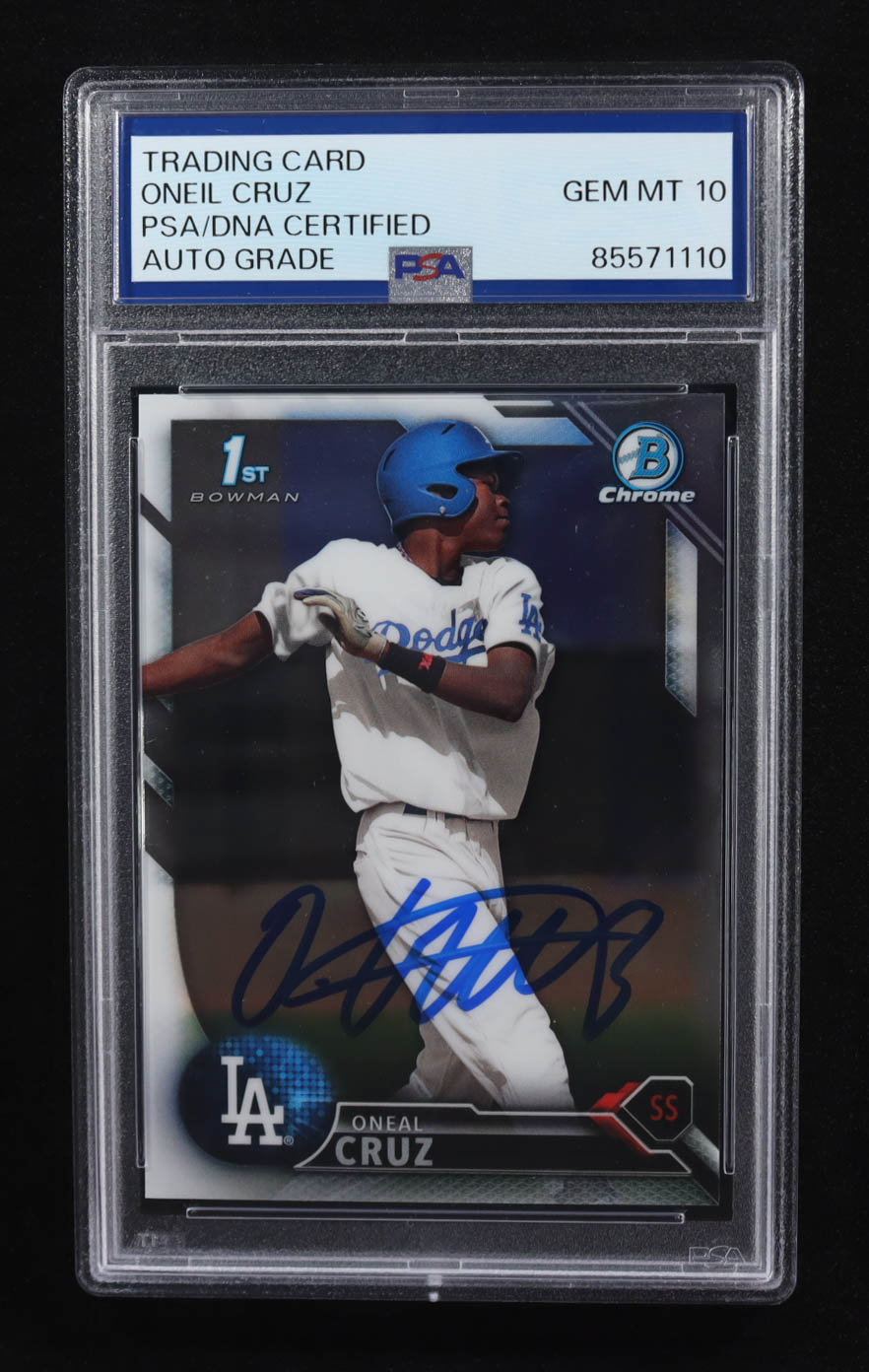 Oneil Cruz Signed 2016 Topps Bowman Chrome 1st #BCP204 RC (PSA | Autograph Graded PSA 10) at PristineAuction.com Oneil Cruz Signed 2016 Topps Bowman Chrome 1st #BCP204 RC (PSA | Autograph Graded PSA 10) at PristineAuction.com