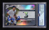 Anthony Volpe Signed 2023 Topps Bowman Chrome Scouts Top 100 #BTP-3 RC (PSA) at PristineAuction.com
