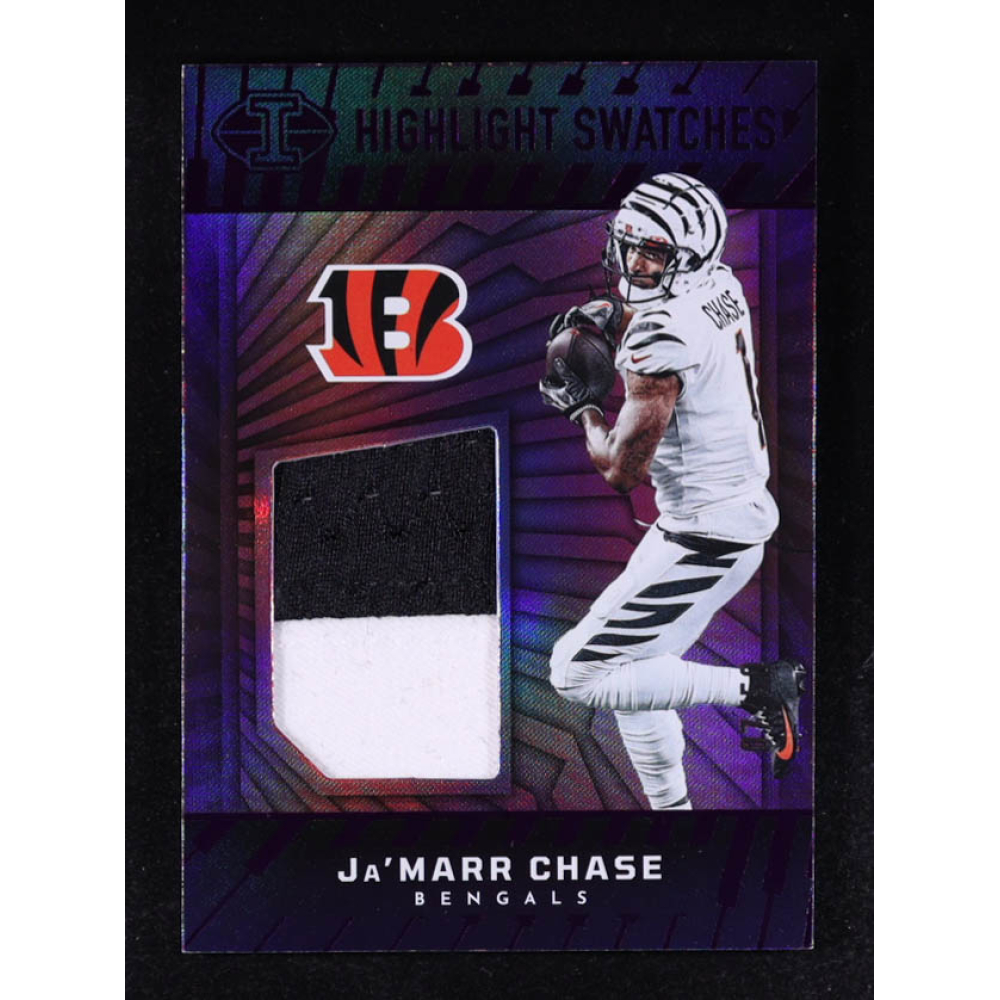 Ja'Marr Chase 2024 Panini Illusions Highlight Swatches Purple #9 #07/50 at PristineAuction.com