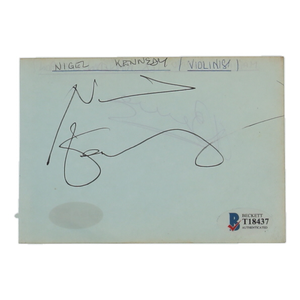 Nigel Kennedy & Maria Bueno Signed 3x5 Index Card (Beckett & JSA) at PristineAuction.com Nigel Kennedy & Maria Bueno Signed 3x5 Index Card (Beckett & JSA) at PristineAuction.com