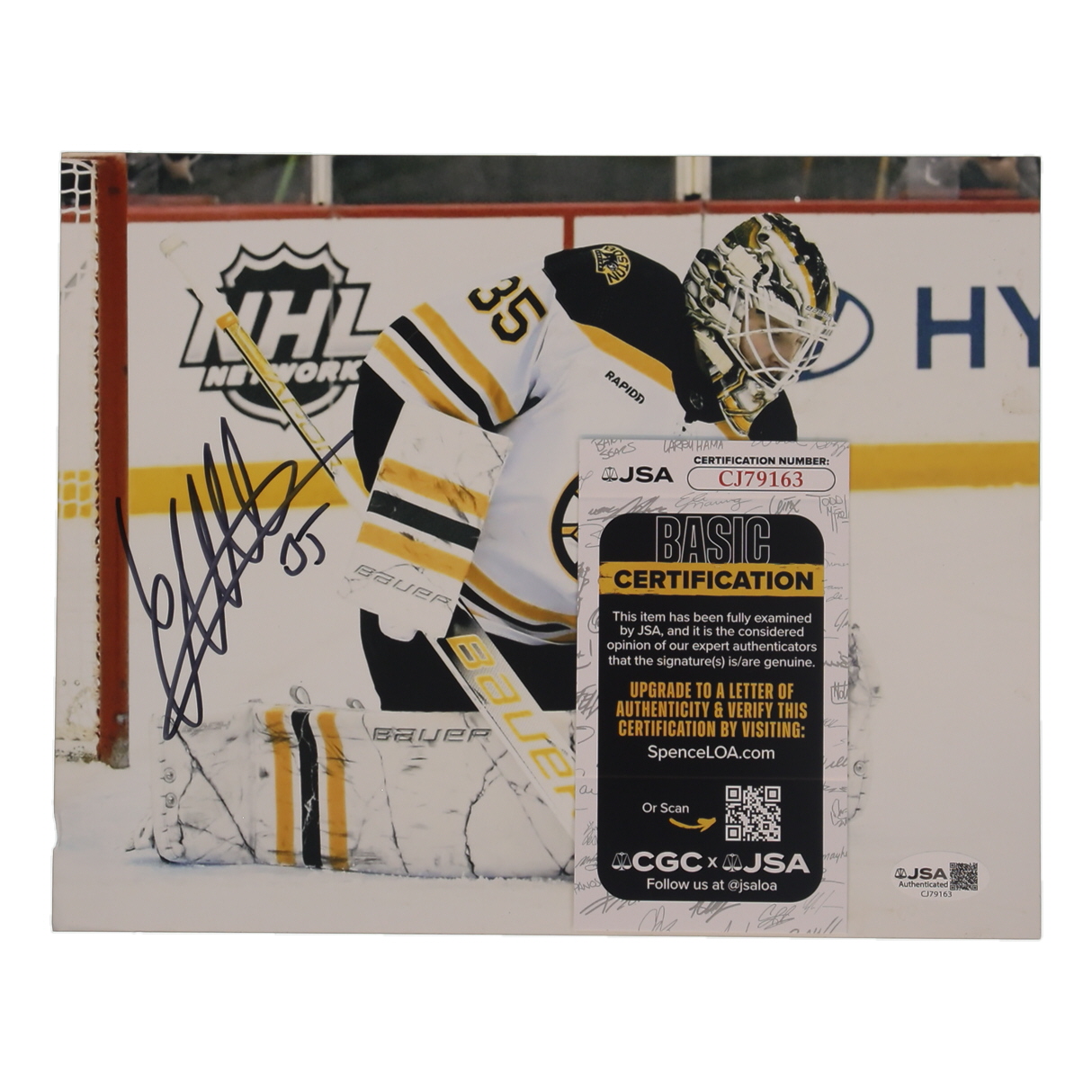 Linus Ullmark Signed Bruins 8x10 Photo (JSA) at PristineAuction.com Linus Ullmark Signed Bruins 8x10 Photo (JSA) at PristineAuction.com