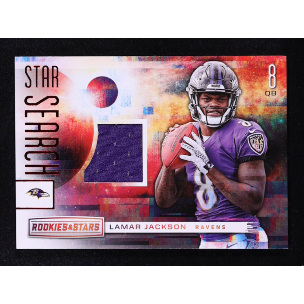 Lamar Jackson 2018 Rookies and Stars Star Search Jerseys #12 RC at PristineAuction.com