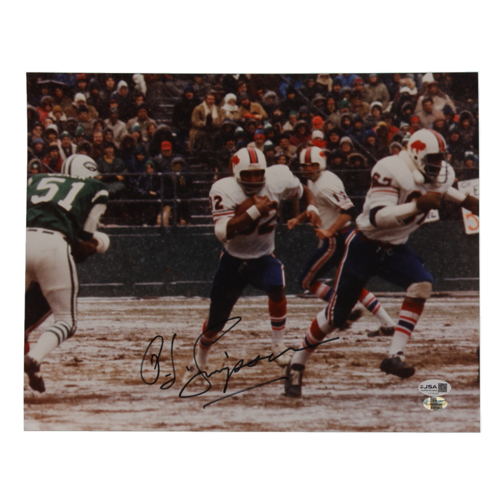 O.J. Simpson Signed Bills 11x14 Photo (JSA) at PristineAuction.com