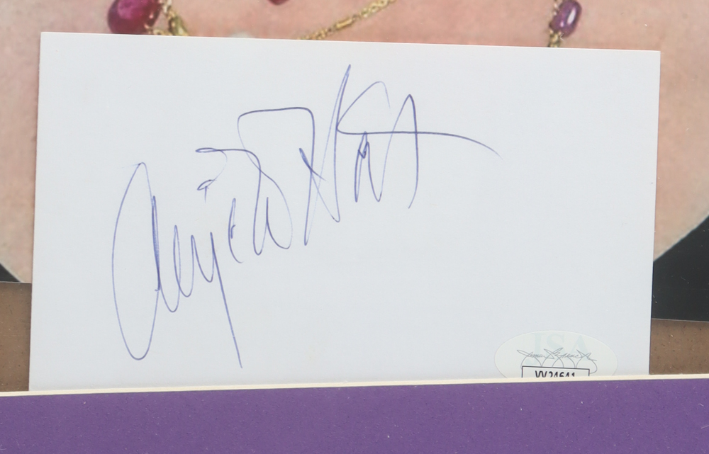 Anjelica Huston Signed Custom Framed Cut Display (JSA) at PristineAuction.com Anjelica Huston Signed Custom Framed Cut Display (JSA) at PristineAuction.com