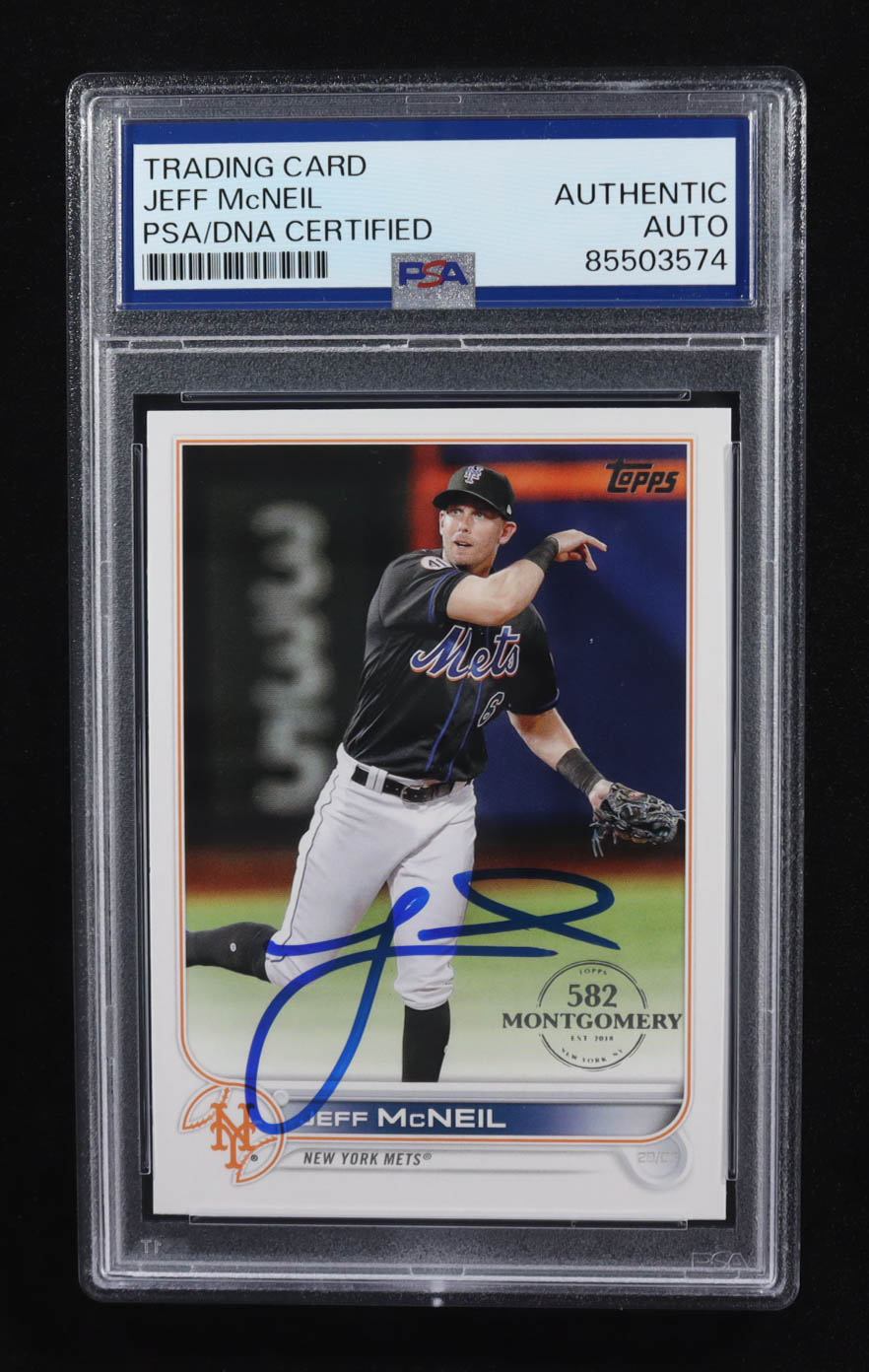Jeff McNeil Signed 2022 Topps Series Two #357 (PSA) at PristineAuction.com Jeff McNeil Signed 2022 Topps Series Two #357 (PSA) at PristineAuction.com