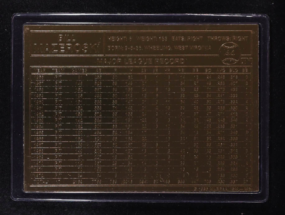 Bill Mazeroski 1996-03 Danbury Mint #44 at PristineAuction.com Bill Mazeroski 1996-03 Danbury Mint #44 at PristineAuction.com