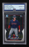 Roman Anthony Signed 2023 Topps Bowman Chrome 1st #BCP-71 RC (PSA | Autograph Graded PSA 10) at PristineAuction.com
