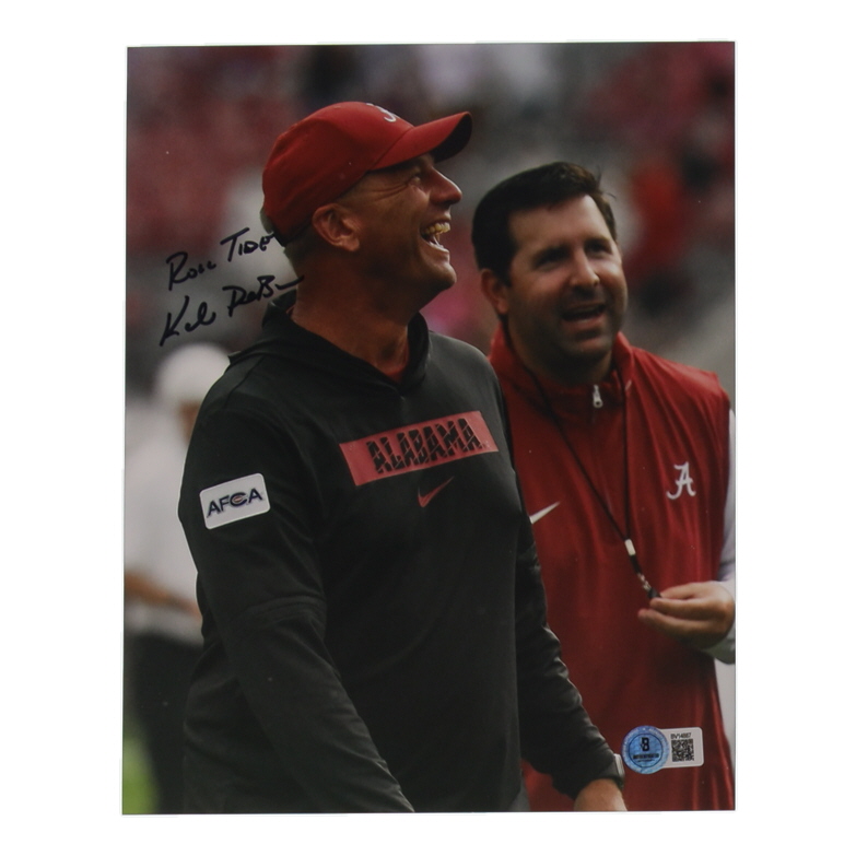 Kalen DeBoer Signed Alabama Crimson Tide 8x10 Photo Inscribed "Roll Tide!" (Beckett) at PristineAuction.com Kalen DeBoer Signed Alabama Crimson Tide 8x10 Photo Inscribed "Roll Tide!" (Beckett) at PristineAuction.com