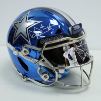 Dak Prescott Signed Cowboys Full-Size Authentic On-Field Chrome Alternate Vicis Helmet (Beckett) at PristineAuction.com