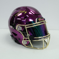 JJ McCarthy Signed Vikings Full-Size Authentic On-Field Custom Chrome Alternate Speedflex Helmet (Beckett) at PristineAuction.com