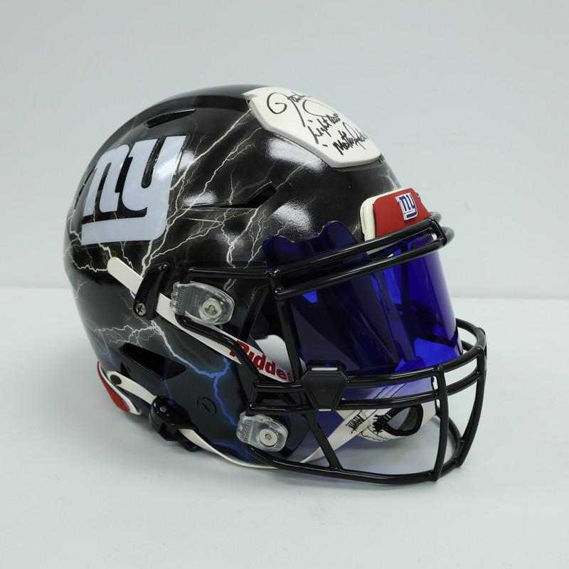Lawrence Taylor Signed Giants Full-Size Authentic On-Field Custom Painted Speedflex Helmet Inscribed "Lights Out M***********" (JSA) at PristineAuction.com Lawrence Taylor Signed Giants Full-Size Authentic On-Field Custom Painted Speedflex Helmet Inscribed "Lights Out M***********" (JSA) at PristineAuction.com