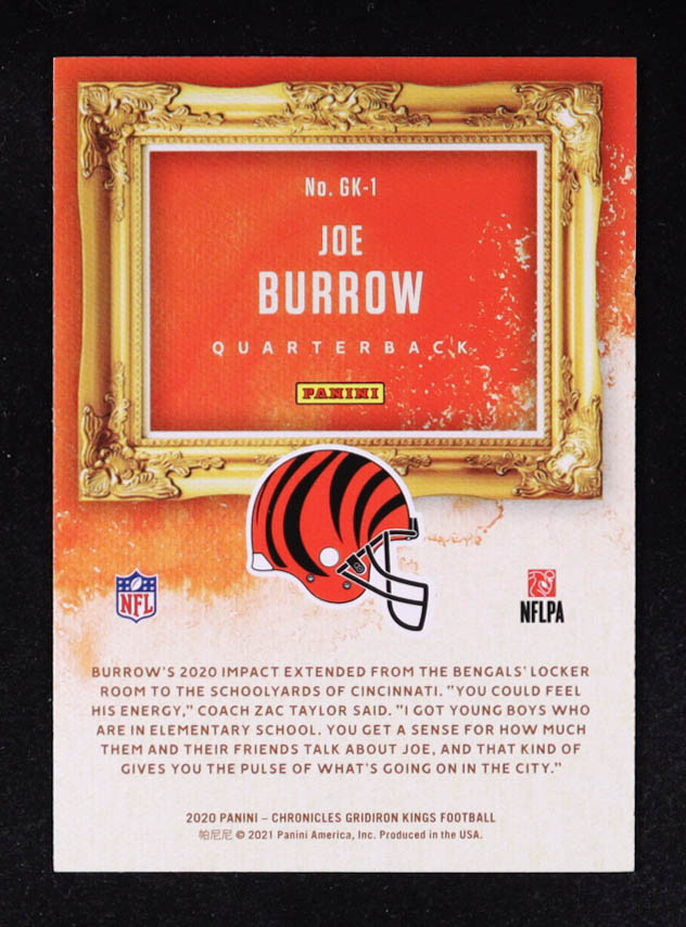 Joe Burrow 2020 Gridiron Kings #1 RC at PristineAuction.com Joe Burrow 2020 Gridiron Kings #1 RC at PristineAuction.com