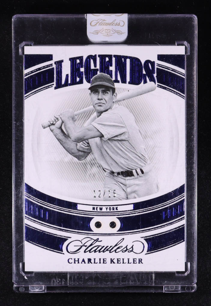 Charlie Keller 2023 Panini Flawless Legends Sapphire Dual Gems #25 #12/15 at PristineAuction.com Charlie Keller 2023 Panini Flawless Legends Sapphire Dual Gems #25 #12/15 at PristineAuction.com
