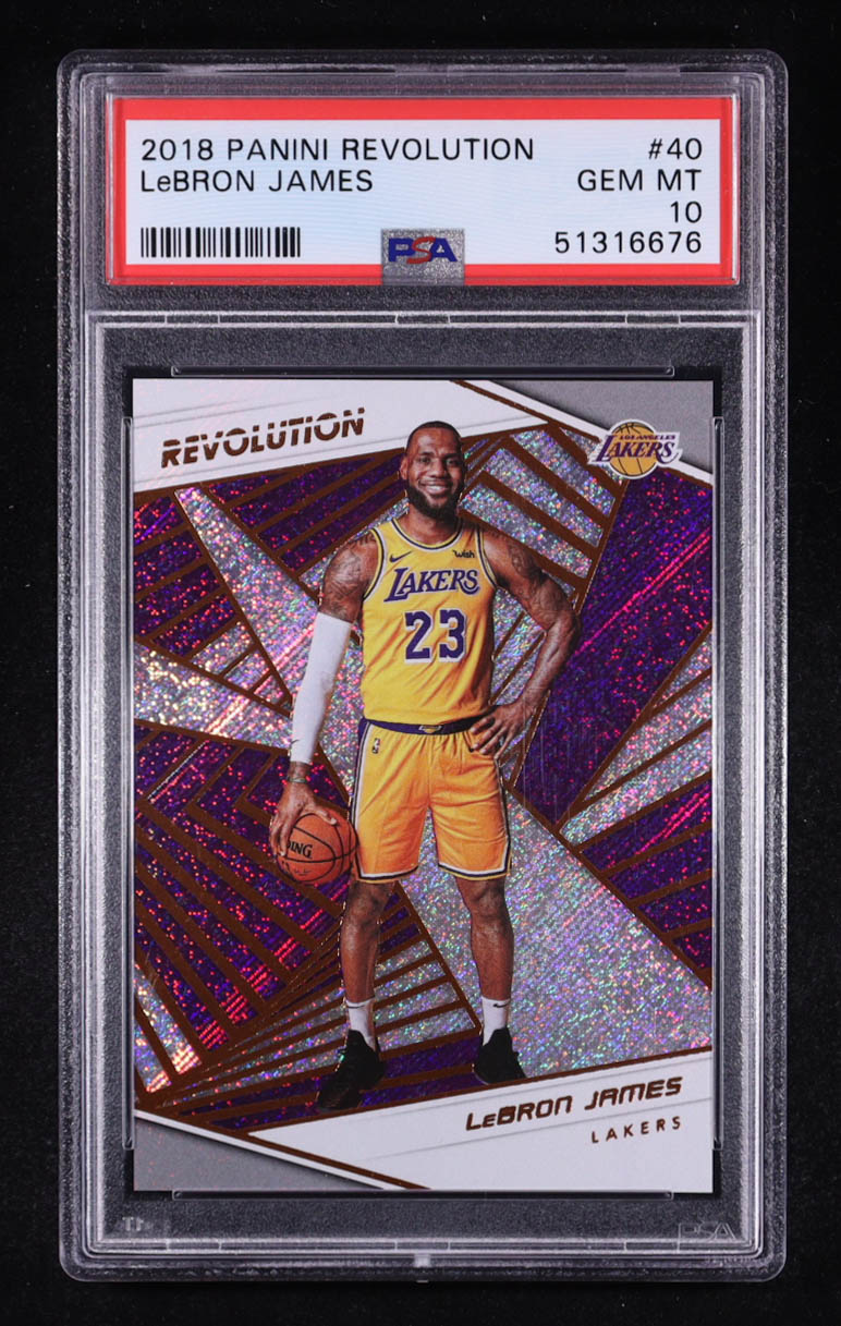 LeBron James 2018-19 Panini Revolution #40 (PSA 10) at PristineAuction.com LeBron James 2018-19 Panini Revolution #40 (PSA 10) at PristineAuction.com