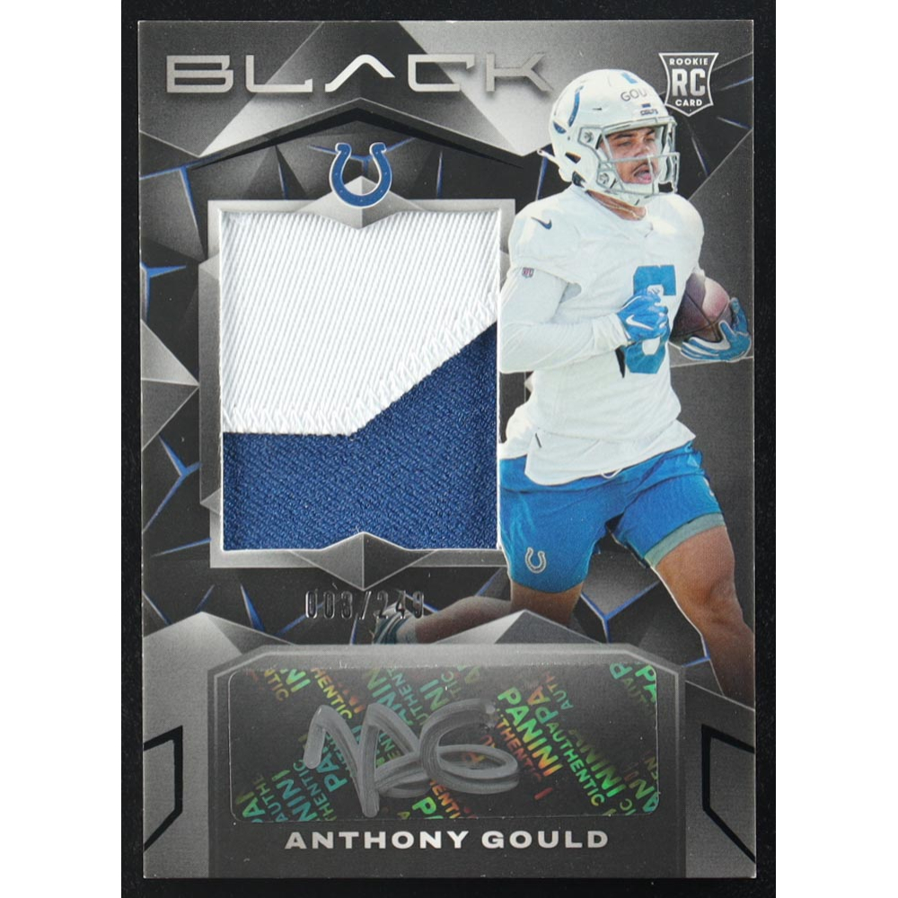 Anthony Gould 2024 Panini Black Jersey Autograph #235 RC #3/249 at PristineAuction.com