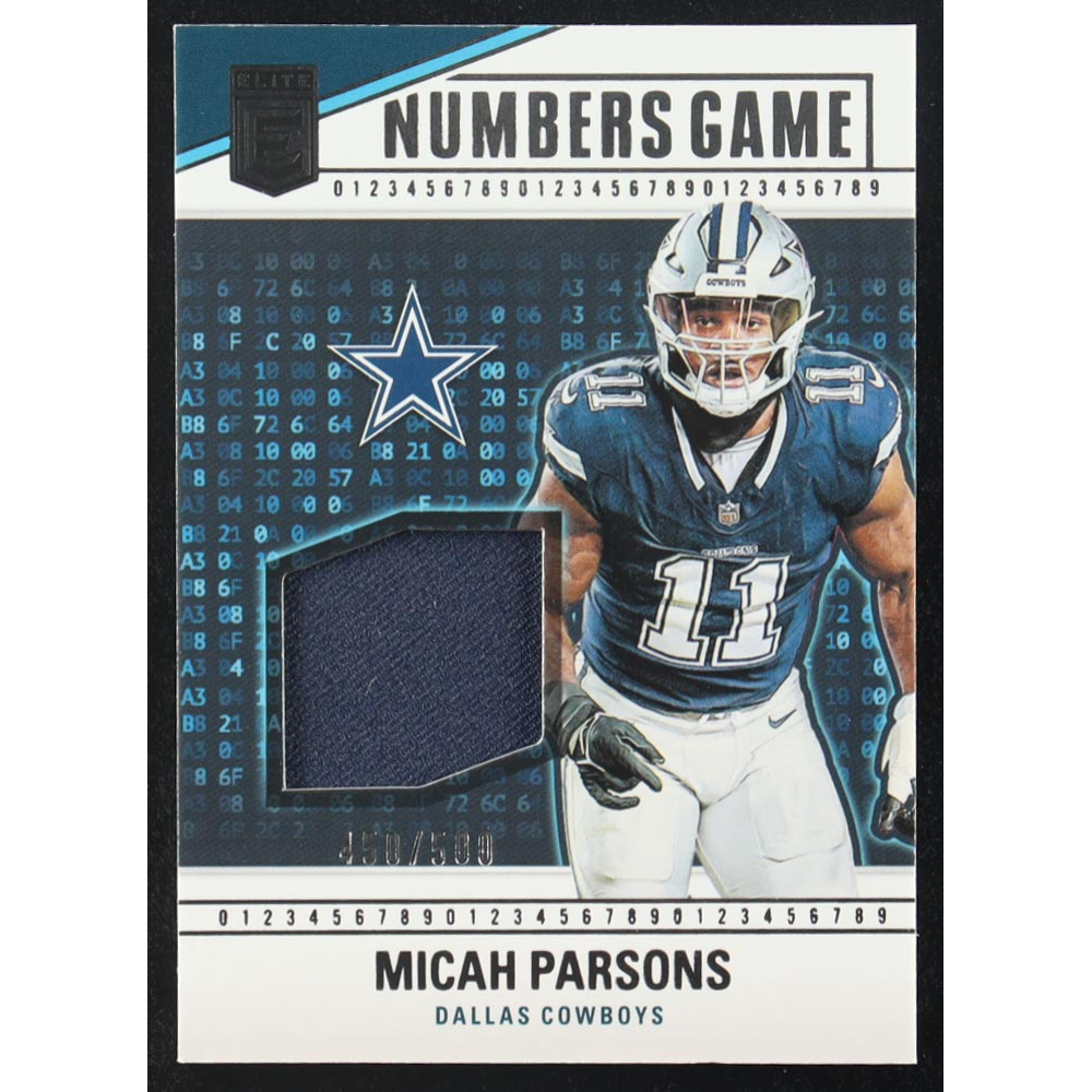 Micah Parsons 2024 Elite Numbers Game Jerseys #27 #450/500 at PristineAuction.com
