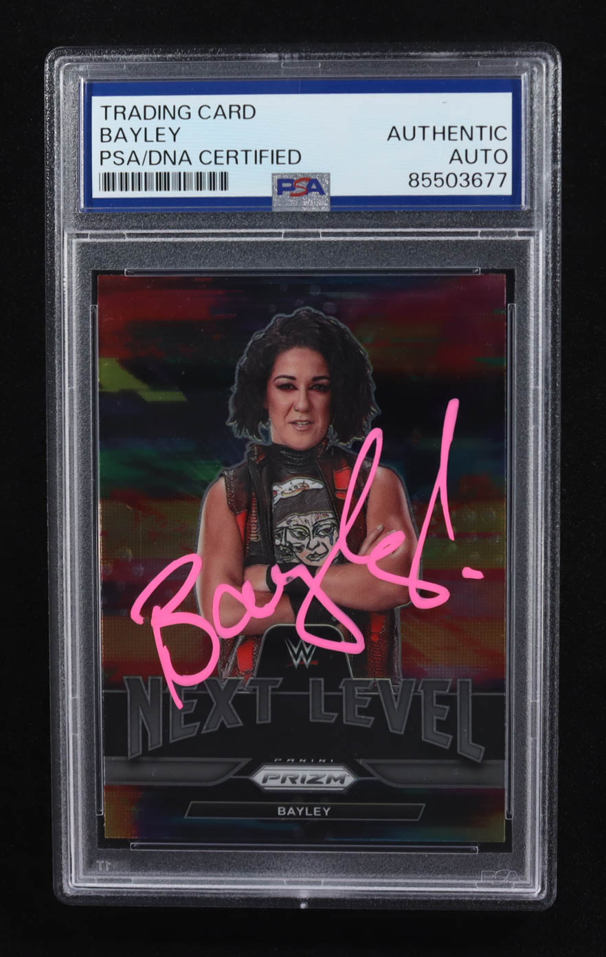 Bayley Signed 2022 Panini Select Prizm Next Level RAW #8 (PSA) at PristineAuction.com Bayley Signed 2022 Panini Select Prizm Next Level RAW #8 (PSA) at PristineAuction.com