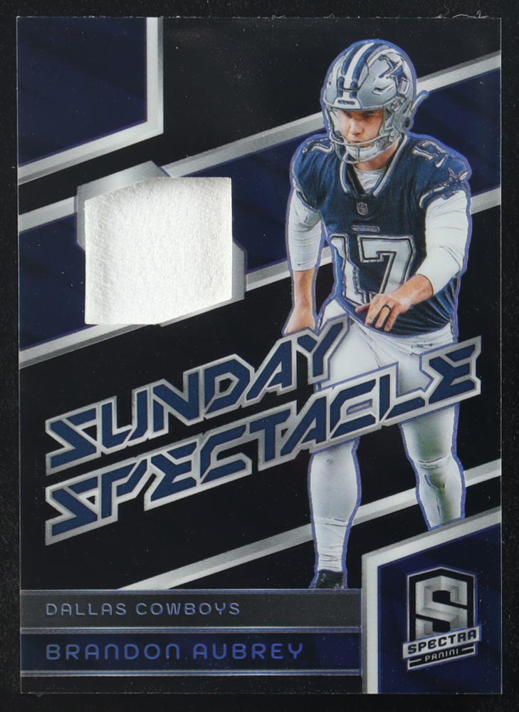 Brandon Aubrey 2024 Panini Spectra Sunday Spectacle Materials #18 #25/99 at PristineAuction.com Brandon Aubrey 2024 Panini Spectra Sunday Spectacle Materials #18 #25/99 at PristineAuction.com