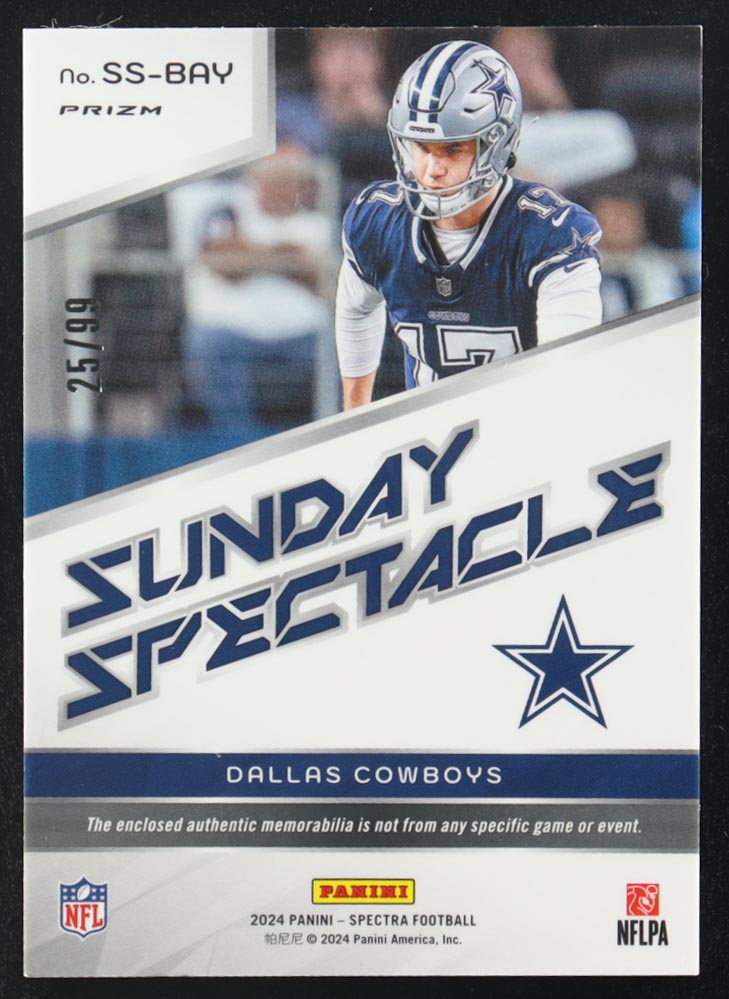 Brandon Aubrey 2024 Panini Spectra Sunday Spectacle Materials #18 #25/99 at PristineAuction.com Brandon Aubrey 2024 Panini Spectra Sunday Spectacle Materials #18 #25/99 at PristineAuction.com