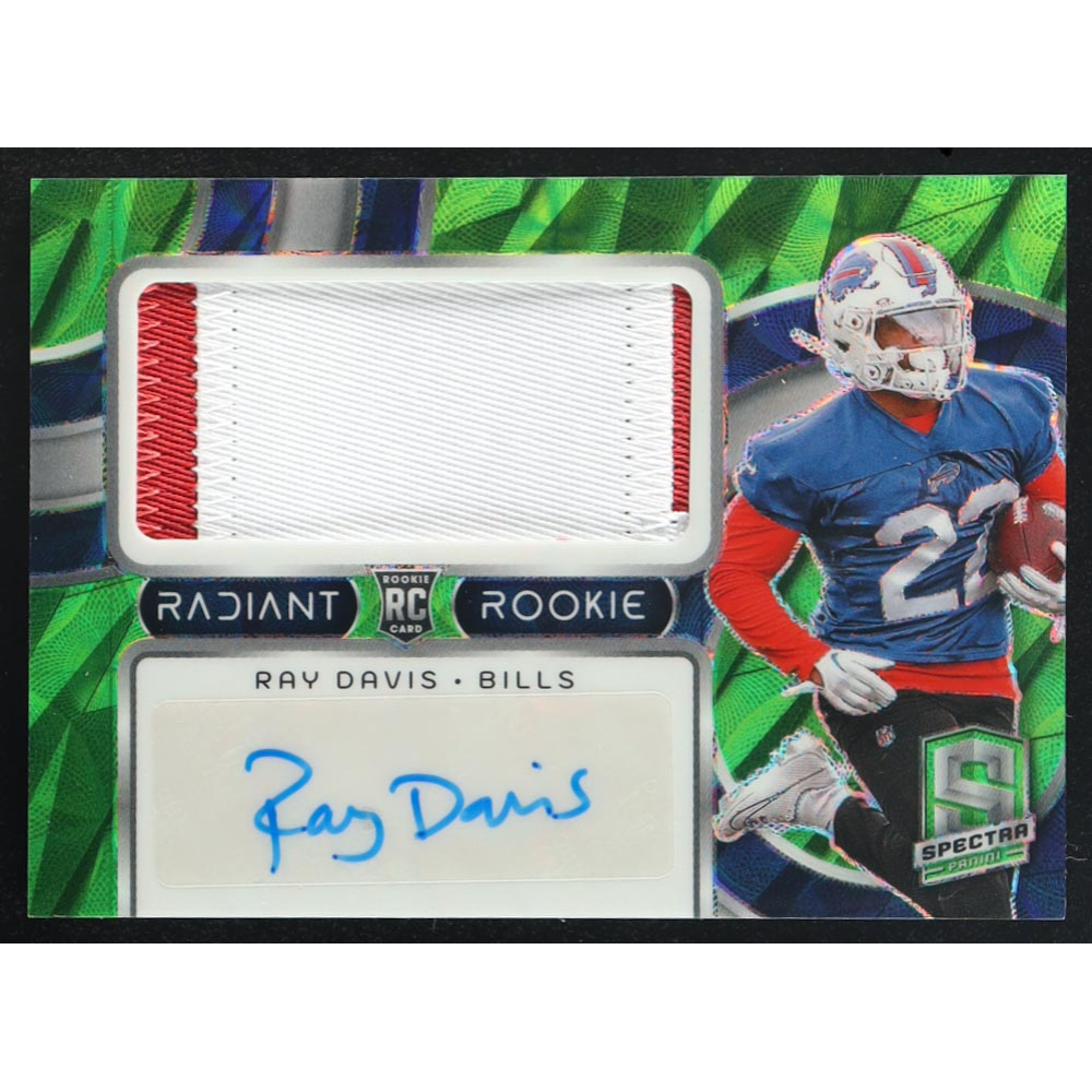Ray Davis 2024 Panini Spectra Radiant Rookie Patch Signatures Neon Green #19 RC #12/35 at PristineAuction.com