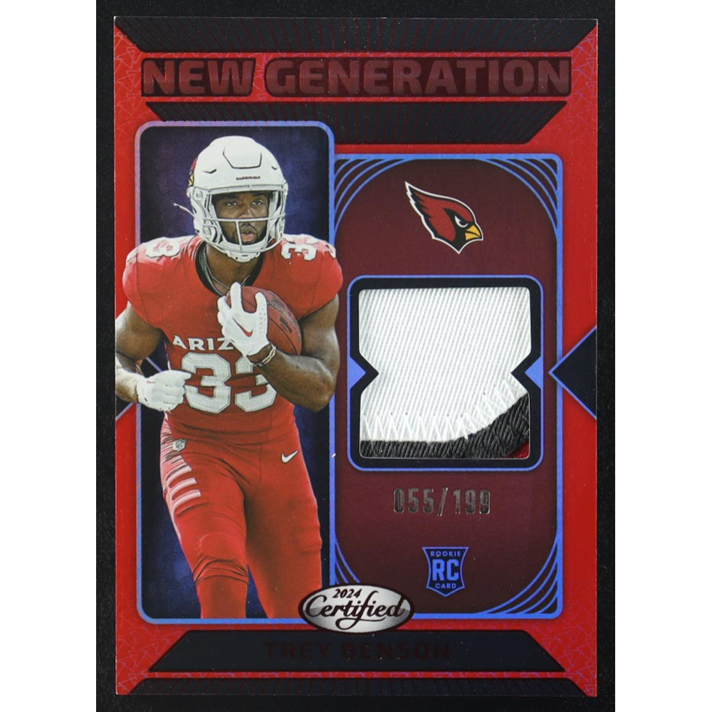 Trey Benson 2024 Certified New Generation Jerseys Mirror Red #19 RC #55/199 at PristineAuction.com