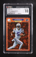 Jayden Daniels 2024 Leaf Collective Promo '89 Pro Set Shimmer Orange #89B3 #015/299 RC (CGC 10) at PristineAuction.com