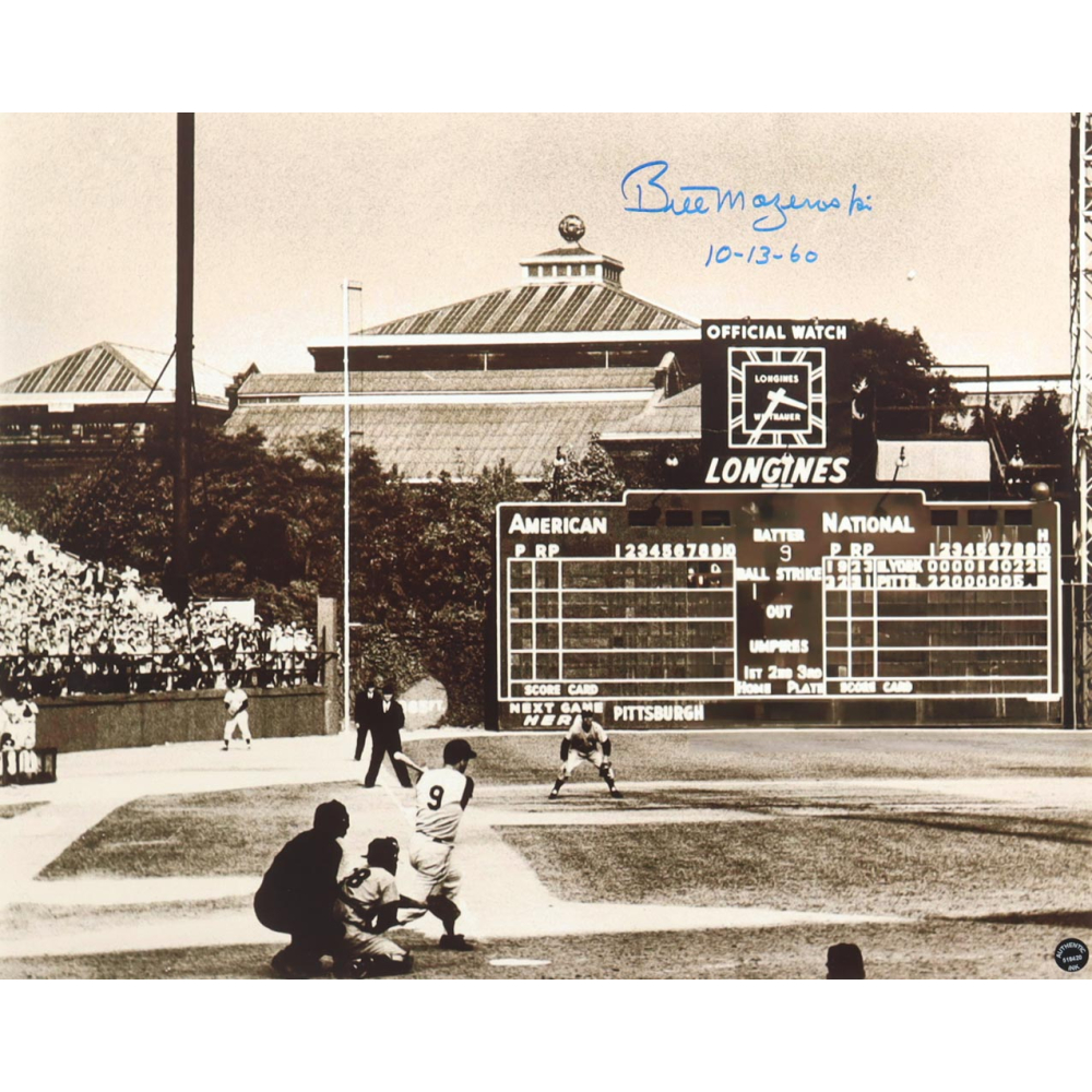 Bill Mazeroski Signed Pirates 16x20 Photo Inscribed "10-13-60" (Authentic Ink) at PristineAuction.com