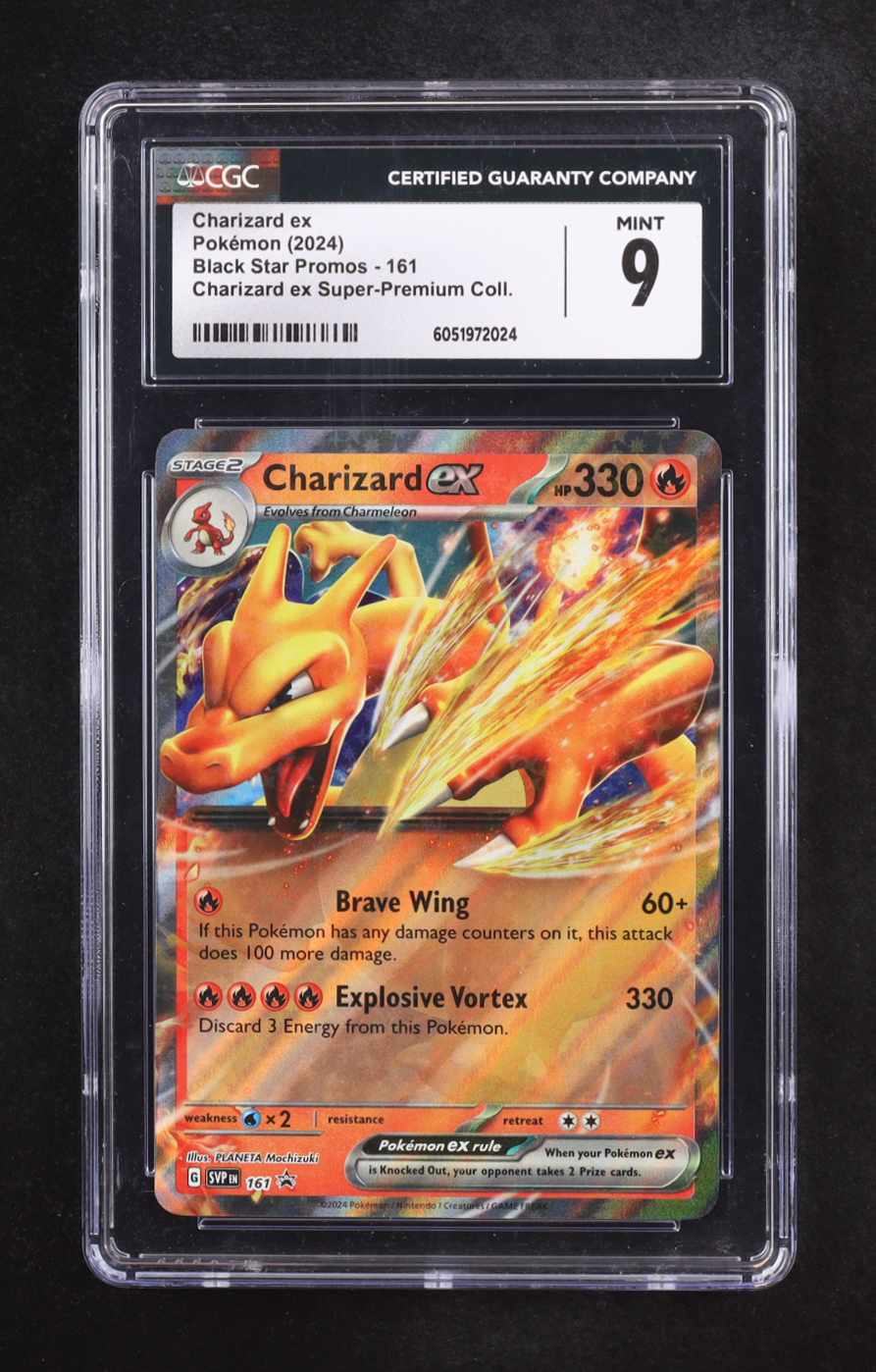 Charizard ex 2023-24 Pokemon Scarlet and Violet Black Star Promos #161 (CGC 9) at PristineAuction.com Charizard ex 2023-24 Pokemon Scarlet and Violet Black Star Promos #161 (CGC 9) at PristineAuction.com